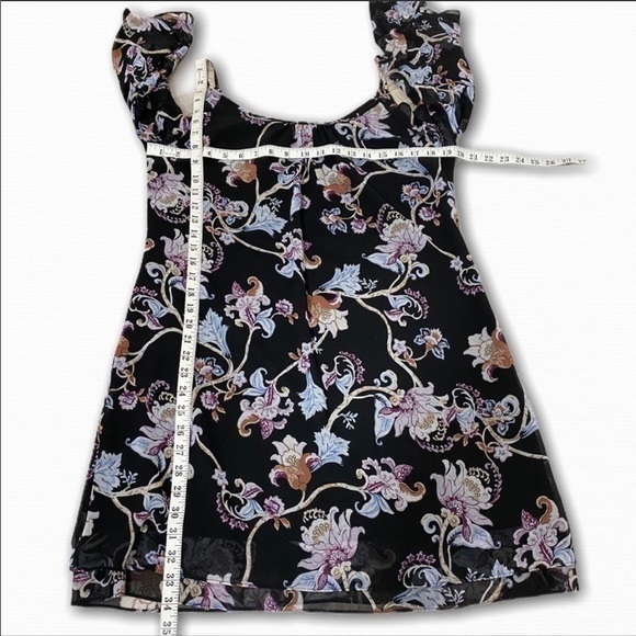 WHBM cold shoulder dress in midnight vines - Picture 6 of 8